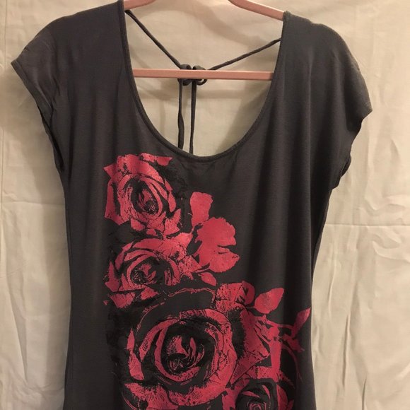 Warehouse One Grey Printed Top Size M - Picture 1 of 2